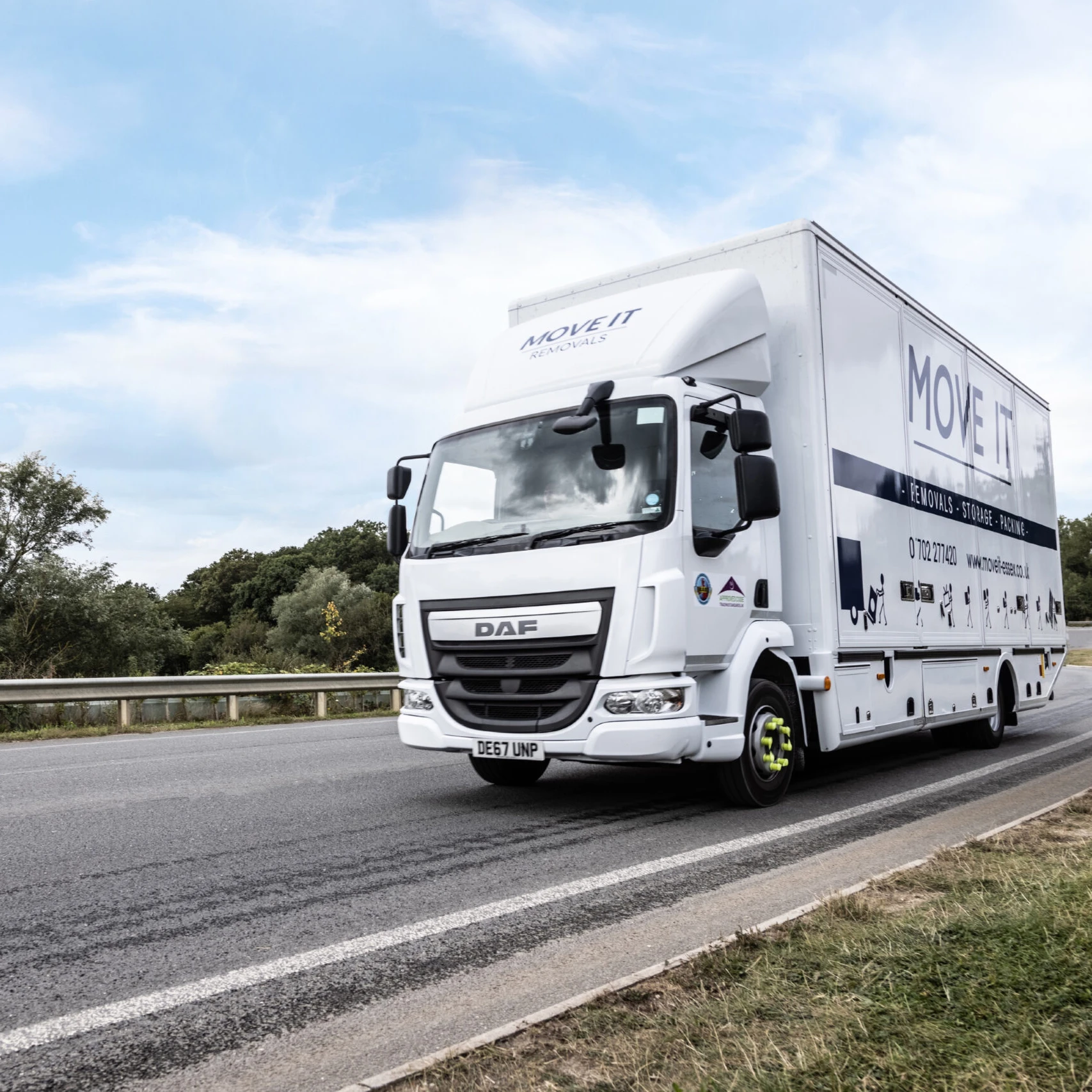 Move It removals lorry out on a long-distance job